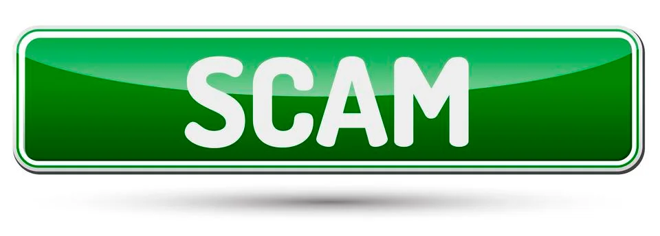 SCAM - Abstract beautiful button with text. Stock Illustration