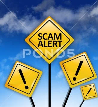 Scam alert ahead concept Stock Photos