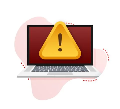 Scam alert. Hacker attack and web security. Network and internet security 스톡 일러스트