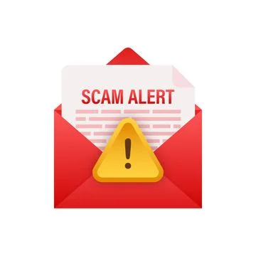 Scam alert. Hacker attack and web security vector concept, phishing scam 스톡 일러스트