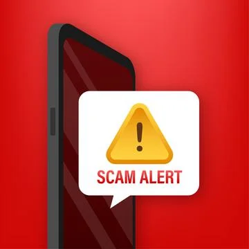 Scam alert. Hacker attack and web security vector concept, phishing scam 스톡 일러스트