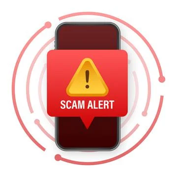 Scam alert. Hacker attack and web security vector concept, phishing scam 스톡 일러스트