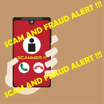 Scam alert. Hacker attack and web security vector concept, phishing scam. 스톡 일러스트