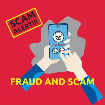 Scam alert. Hacker attack and web security vector concept, phishing scam. 스톡 일러스트