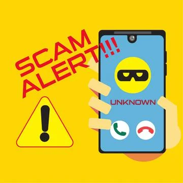 Scam alert. Hacker attack and web security vector concept, phishing scam. 스톡 일러스트