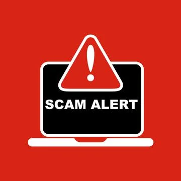 Scam alert. Hacker attack and web security vector concept, phishing scam 스톡 일러스트