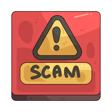 Scam alert illustration 스톡 일러스트