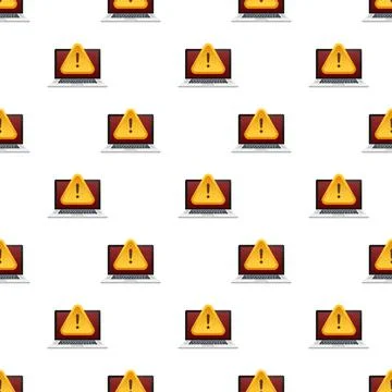 Scam alert pattern. Hacker attack and web security. Network and internet 스톡 일러스트