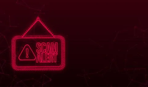 Scam alert plexus. Hacker attack and web security vector concept, phishing scam 스톡 일러스트