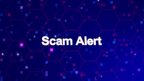 Scam Alert text animation with background Stock Footage 260209741