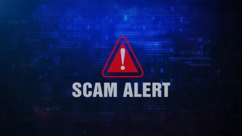 Scam Alert Warning Error Message Blinking on Screen . Stock Footage 98453242