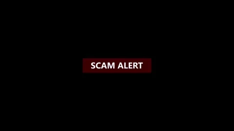 Scam alert warning sign red notification danger warning symbol des Stock Footage 340444497