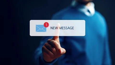 Scam call sms message received to a mobile device during daytime hours Stock Photos