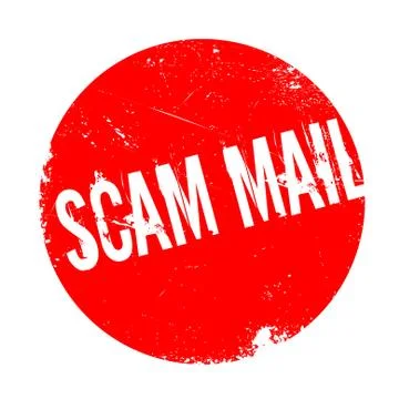 Scam Mail rubber stamp Stock-Illustration
