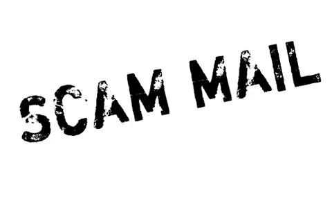 Scam Mail rubber stamp Stock-Illustration