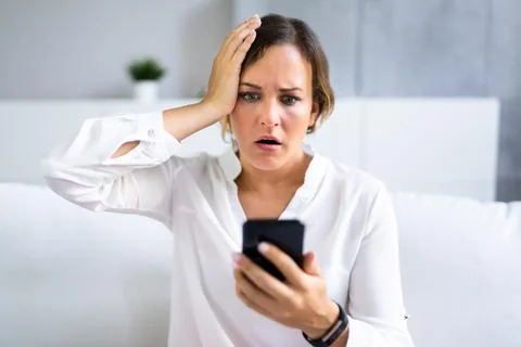 Scam Message. Email Text Mistake Fail Stock Photos