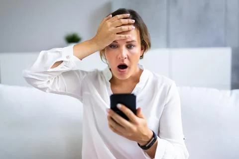Scam Message. Email Text Mistake Fail Stock Photos
