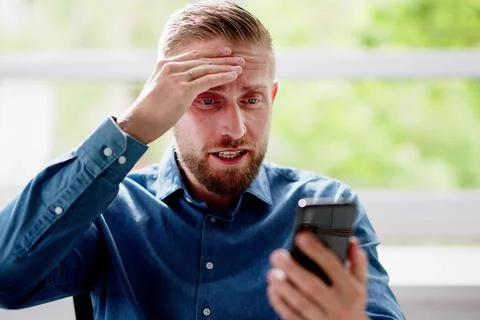 Scam Message. Email Text Mistake Fail Stock Photos