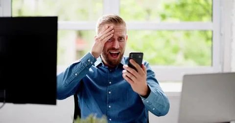 Scam Message. Email Text Mistake Fail Stock Photos