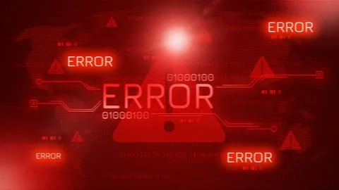 Scam message warning displayed on a computer screen in red color Stock Illustration