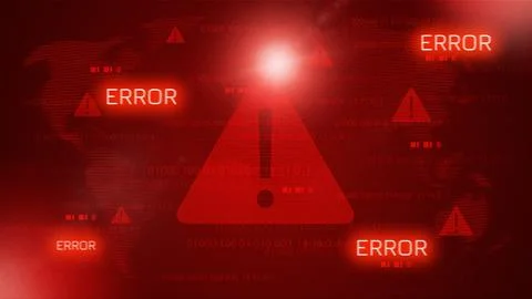 Scam message warning with red alert signal and error prompts on digital screen イラスト素材