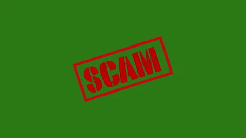 Scam Red Stamp Animation Stock Footage 174684617