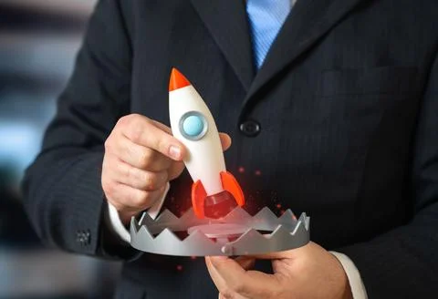 A scam startup. Fundraising for a failed project. Investor deception warning, Stock Photos