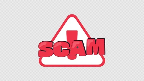 Scam warning internet reaction 2D animation Stock Footage 338324576