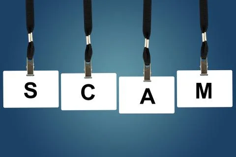 Scam word Foto stock