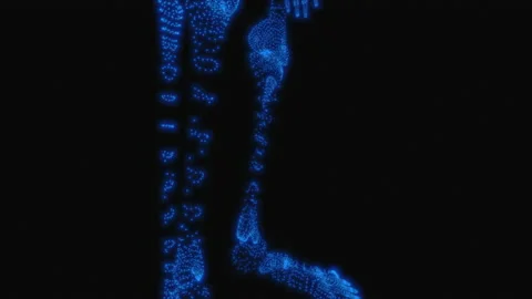 Scan an abstract human skeleton Stock Footage 233106639