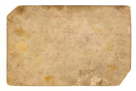 Scan the back of an old postcard. texture background vintage Stock Photos