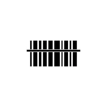 Scan Bar Code Flat Vector Icon Stock Illustration