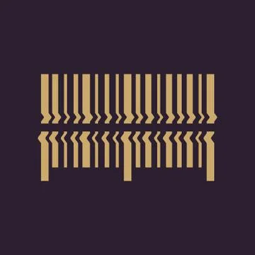 Scan the bar code icon. Barcode scanning symbol. Flat 库存插图