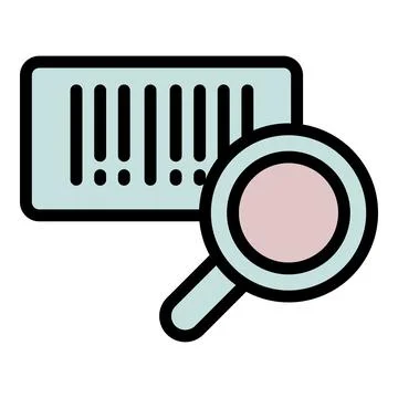 Scan bar code icon outline vector. Mobile phone Stock-Illustration