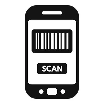 Scan bar code icon simple vector. Ticket pay label Illustrazione stock
