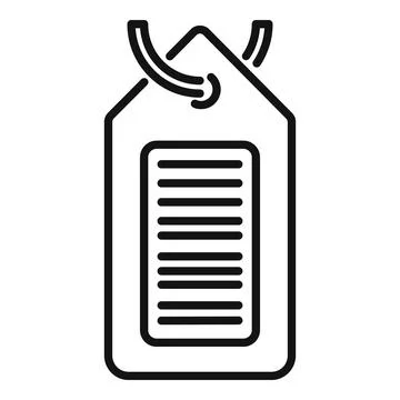 Scan bar code tag icon outline vector. Check ticket Stock-Illustration