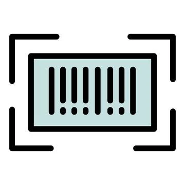 Scan barcode icon outline . Mobile code Illustrazione stock