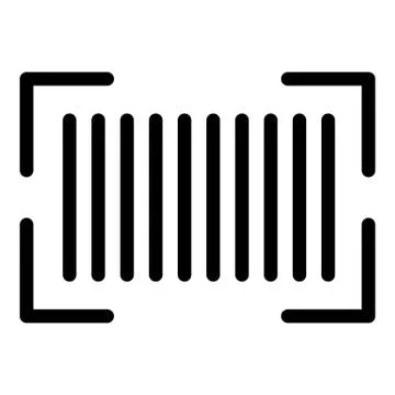 Scan barcode icon, outline style Illustrazione stock