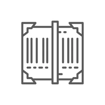 Scan barcode, tracking line icon. Ilustração Stock