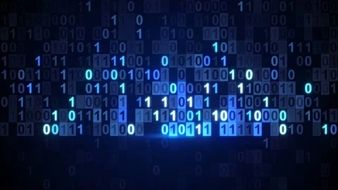 Scan blue digital binary data code seamless loop animation 4k UHD (3840x2160) Stock Footage 79924783