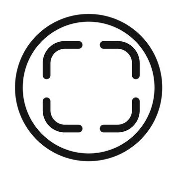 Scan button icon black and white vector sign Stock Illustration