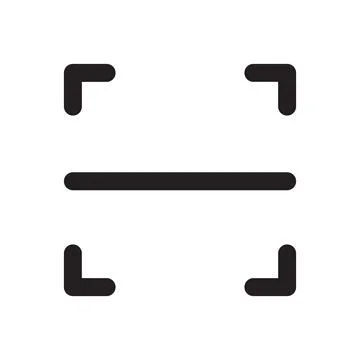 Scan button icon Black line art vector Illustrazione stock