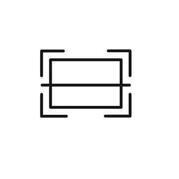 Scan button icon outline collection in black 库存插图