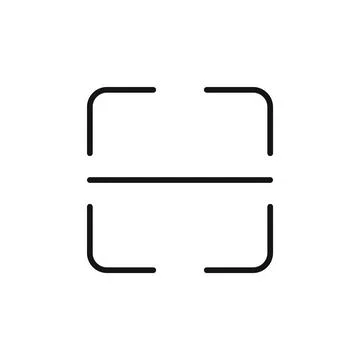Scan button logo sign vector outline Stock Illustration