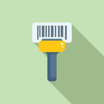 Scan city id matrix icon flat vector. Digital screen 스톡 일러스트