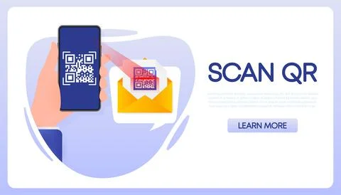 Scan code smartphone on white background. Isolated white background. Bar code Иллюстрация