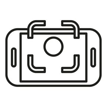 Scan control reality icon outline vector. Smart future Illustrazione stock