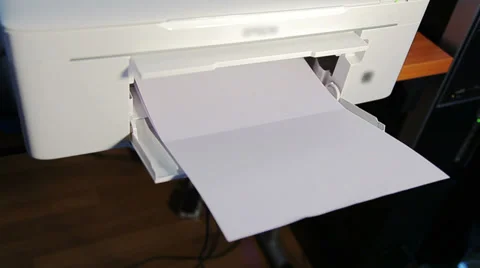 Scan copy and print  process with all in one printer Stock Footage 38842628