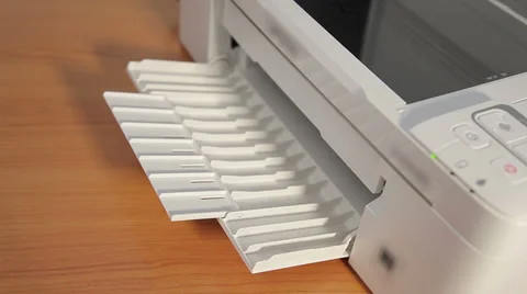 Scan copy and print  process with all in one printer Stock Footage 38842891