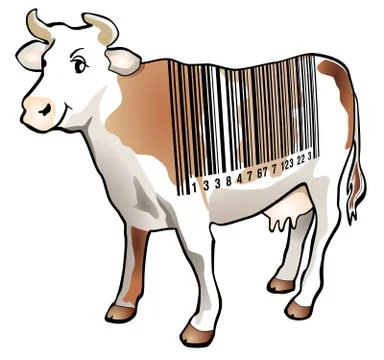 Scan cow Stock Illustration